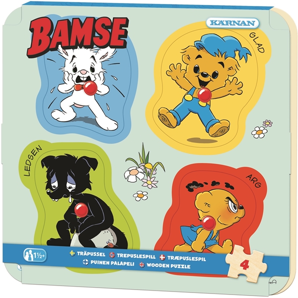 Knoppussel Bamse 4 Bitar (Bild 1 av 3)