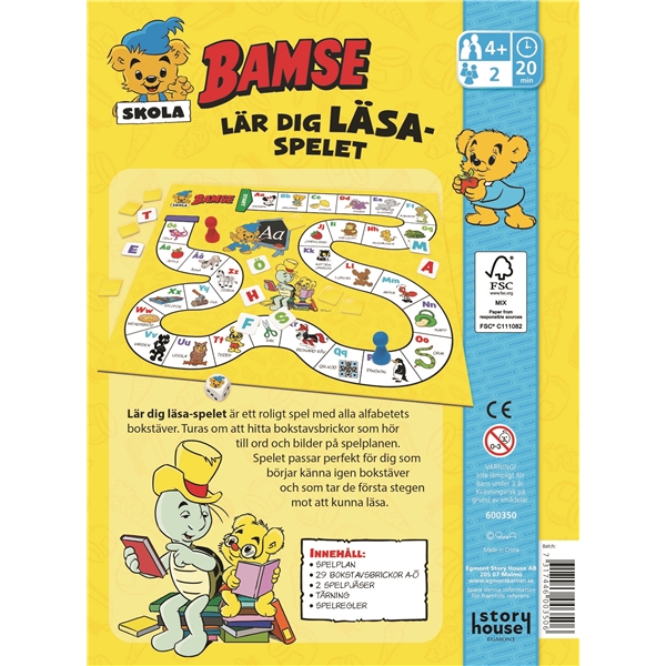 Spel Bamse Lär Dig Läsa-Spelet (Bild 3 av 3)