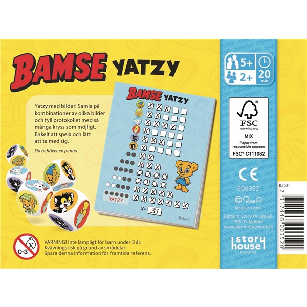 Spel Bamse Yatzy (Bild 3 av 3)