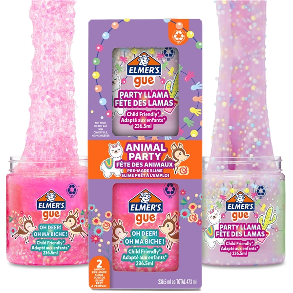 Elmers Animal Party Slime 2-p (Bild 1 av 5)