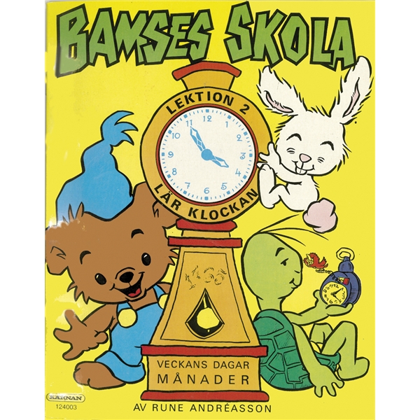 Bamses Skola Klocka, lek- och lärbok
