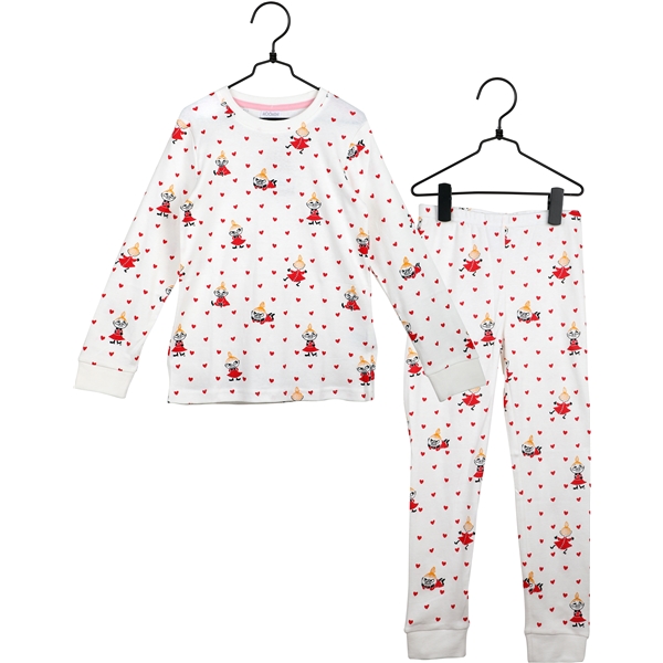 Mumin Hjärtan Pyjamas Vit (Bild 1 av 3)