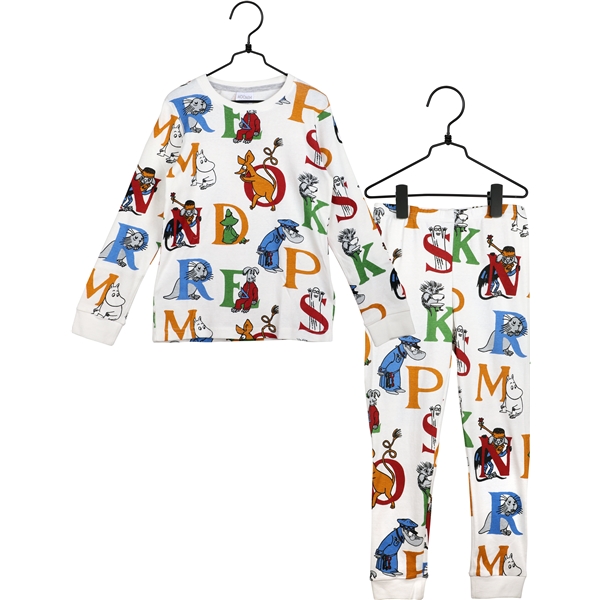 Mumin Alfabet Pyjamas Vit (Bild 1 av 3)
