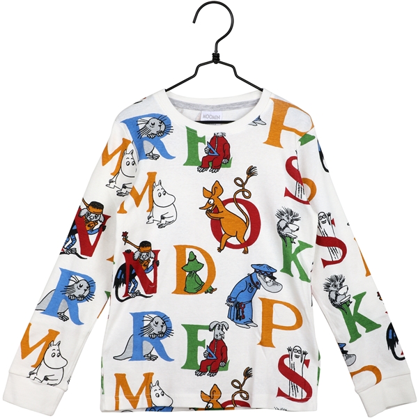 Mumin Alfabet Pyjamas Vit (Bild 2 av 3)