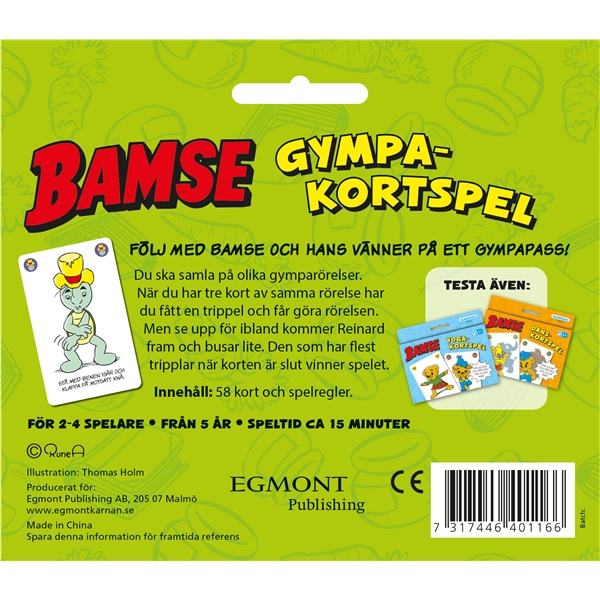 Bamse Gympakortspel (Bild 2 av 2)