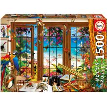 Educa Pussel 1500 Bitar Bird Watcher’s Window