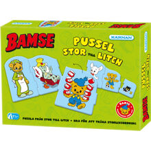 Pussel 6 Bitar Bamse - Från Stor till Liten
