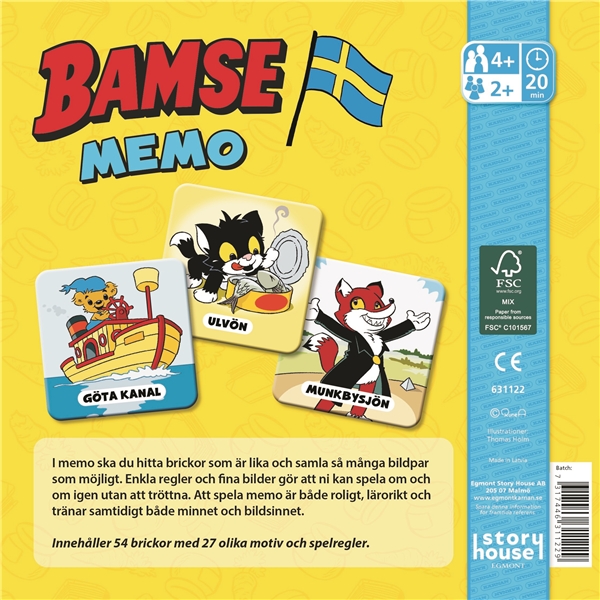 Memo Bamse Sverige SE (Bild 2 av 2)