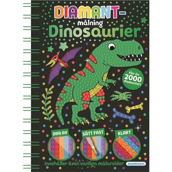 Pysselbok Diamantmålning Dinosaurier (Bild 1 av 2)