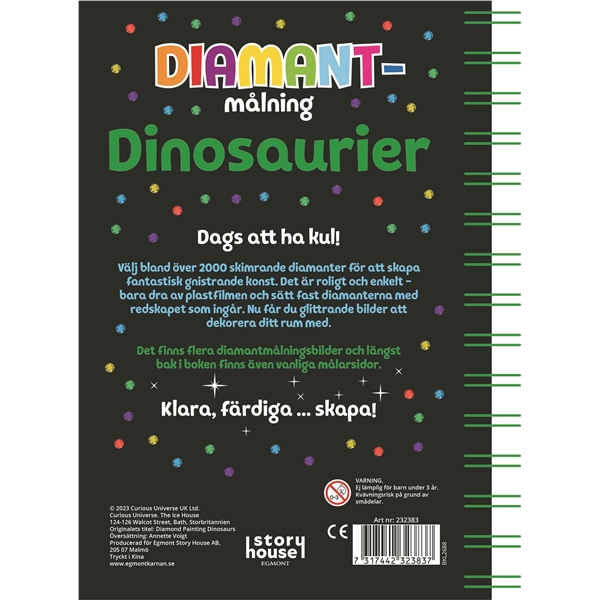 Pysselbok Diamantmålning Dinosaurier (Bild 2 av 2)