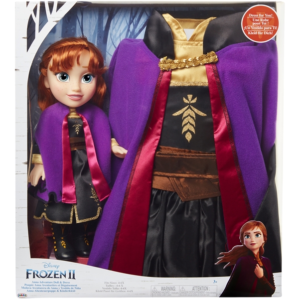 Frozen 2 Toddler Doll Anna + Klänning (Bild 1 av 2)