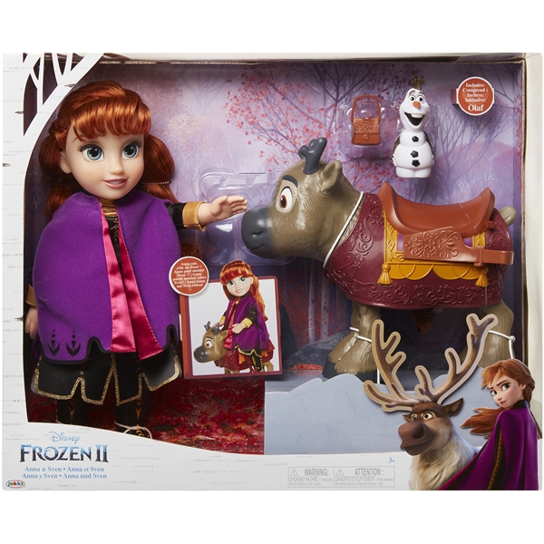 Frozen 2 Travel Doll Anna + Sven (Bild 1 av 2)