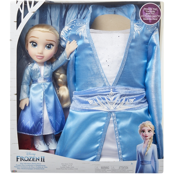 Frozen 2 Toddler Doll Elsa + Klänning (Bild 1 av 2)