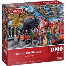 Pussel 1000 Bitar Santa at the Station