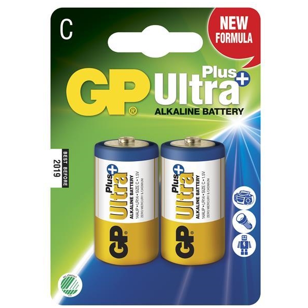 GP Batteries Ultra Plus LR14, 2-pack (Bild 1 av 2)