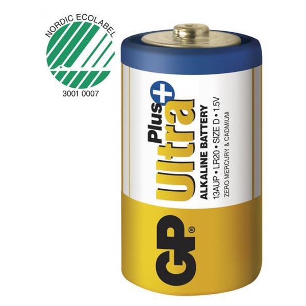 GP Batteries Ultra Plus, LR20, 2-pack (Bild 2 av 2)