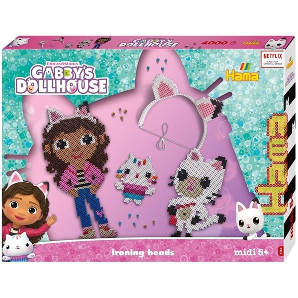 Hama Midi Gift Box Gabby's Dollhouse 4000 st (Bild 1 av 3)