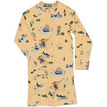 62-68 cl - UV-dräkt Pippi Långstrump Gul