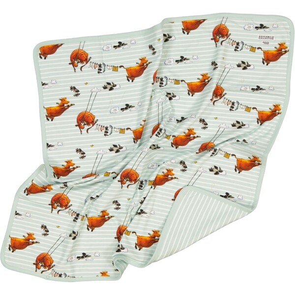 Geggamoja Babyfilt Mamma Mu Mint/Vit (Bild 2 av 2)