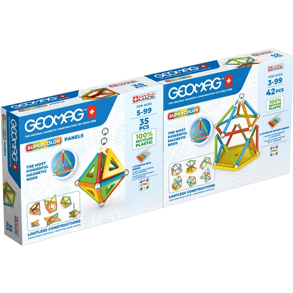 Geomag Supercolor Dubbelförpackning 35 + 42 Delar