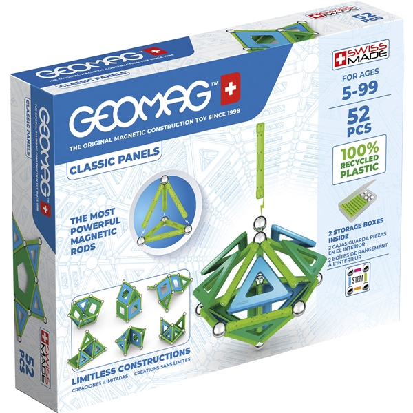Geomag Classic Panels Recycled 52 Delar (Bild 1 av 3)