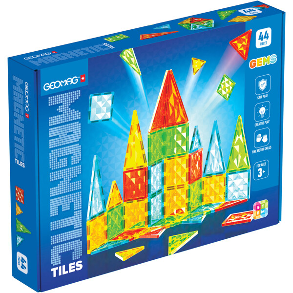 Geomag Magnetic Tiles Gems 44 Delar (Bild 1 av 6)