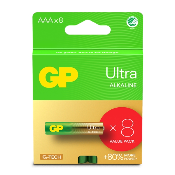 GP Batteries Ultra AAA, 8-pack (Bild 1 av 2)