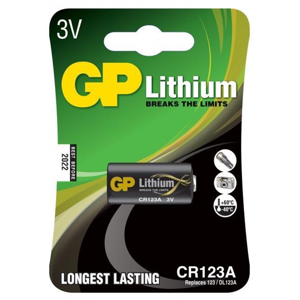 GP Batteries CR123A 3V, 1-pack (Bild 1 av 2)