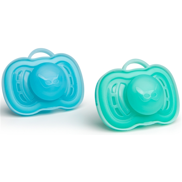 Herobility Pacifier Blue/Turquoise 2-P 6m+
