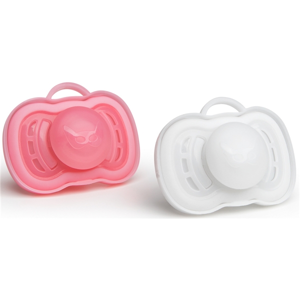Herobility Pacifier Pink/White 2-P 6m+