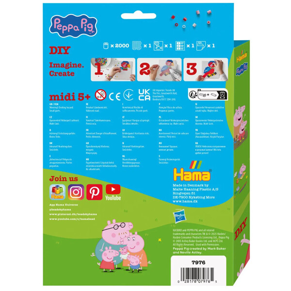 Hama Midi Box Peppa Pig w. Evie 2000 st (Bild 3 av 3)