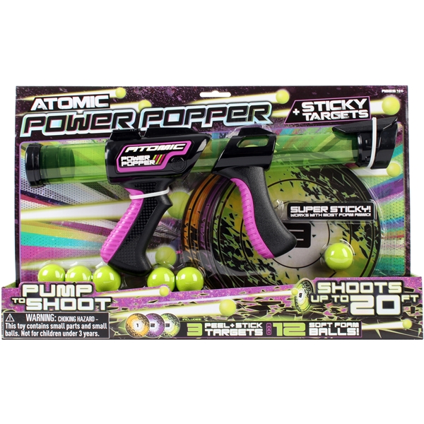 Atomic Power Poppers 12x Shots & Sticky Target (Bild 1 av 5)