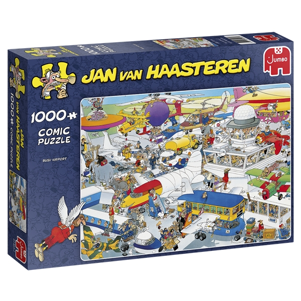 Pussel 1000 Bitar Busy Airport Jan Van Haasteren