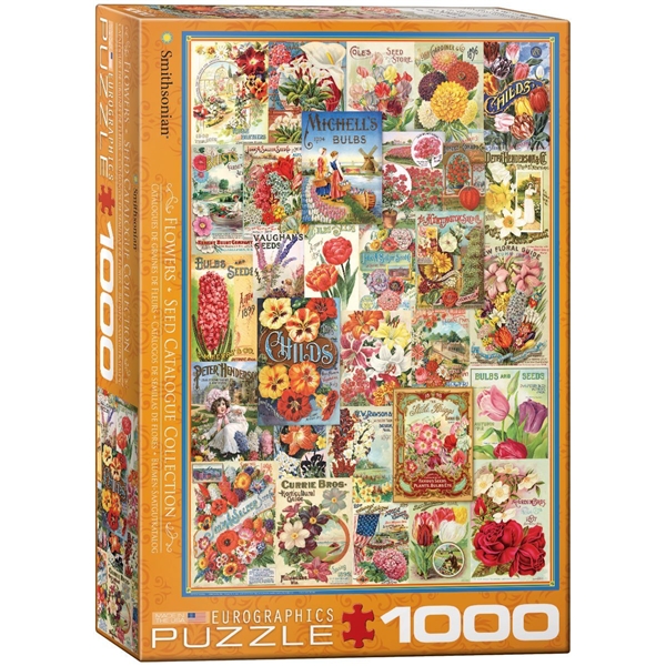 Pussel 1000 Bitar Flower Seed Catalog Covers