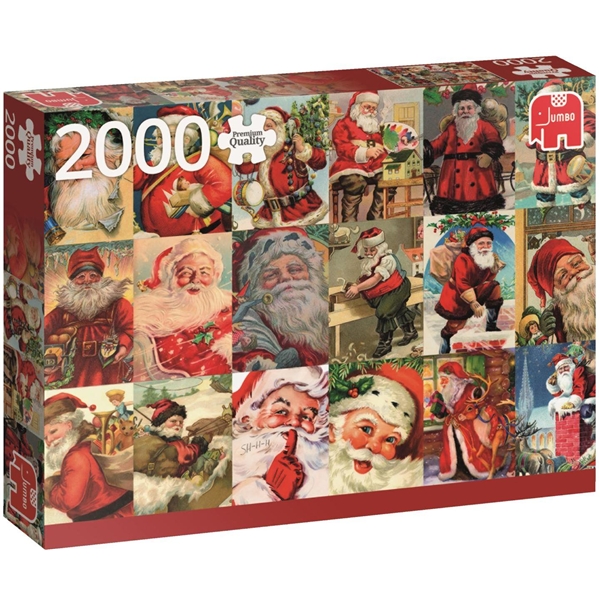 Pussel 2000 Bitar Vintage Santa