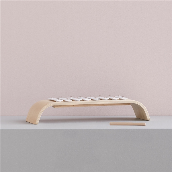 Kids Concept Xylofon Plywood Vit (Bild 2 av 2)