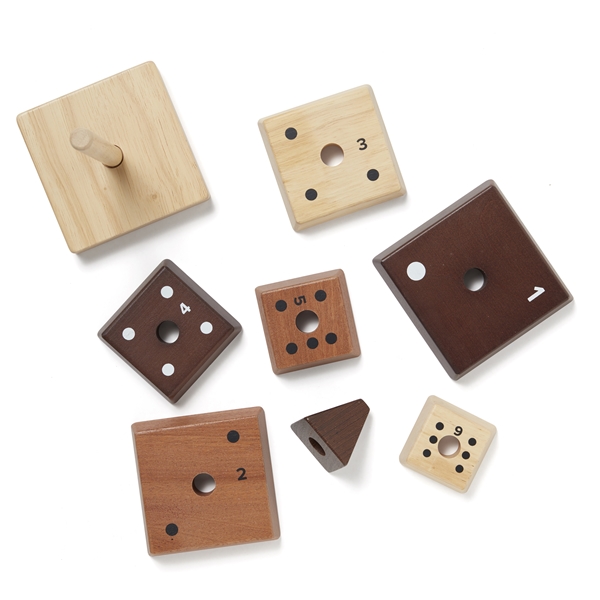 Kids Concept Plocktorn Pyramid Natur Neo (Bild 3 av 4)