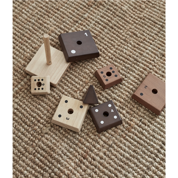 Kids Concept Plocktorn Pyramid Natur Neo (Bild 4 av 4)