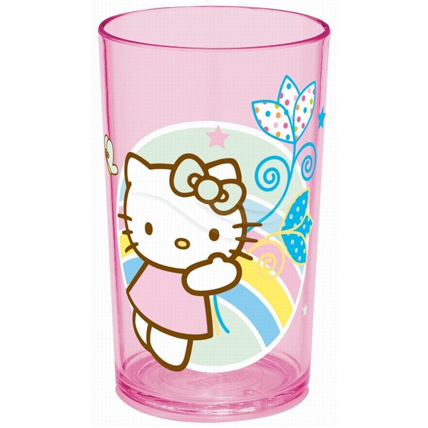 Hello Kitty Glas Rosa Regnbåge