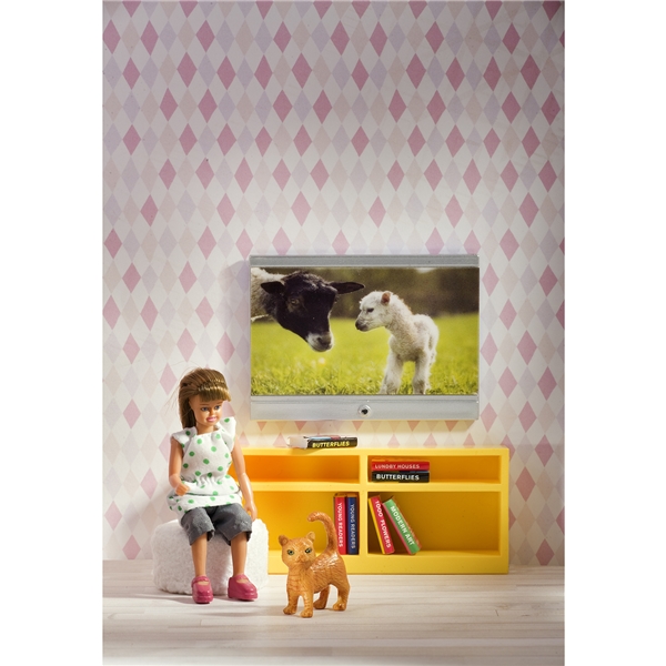 Lundby TV-set med sittpuffar (Bild 2 av 2)