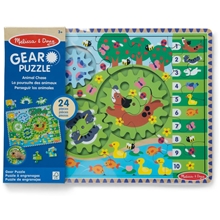 Wooden Gear Puzzle Animal Chase I-Spy