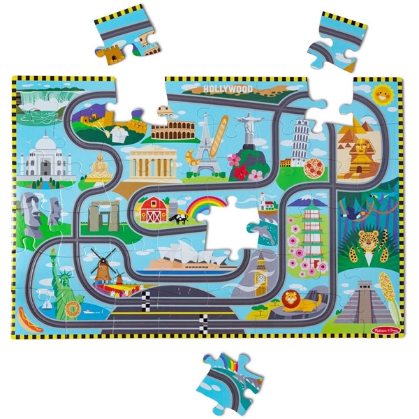 Floor Puzzle & Play Set Race Track (Bild 2 av 3)