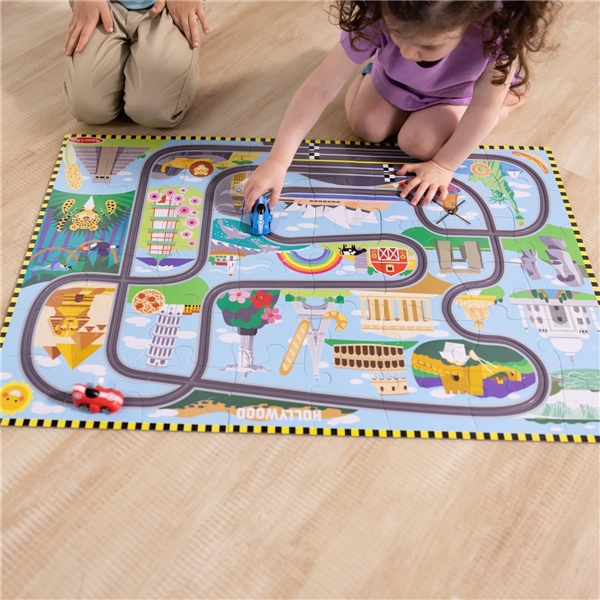 Floor Puzzle & Play Set Race Track (Bild 3 av 3)