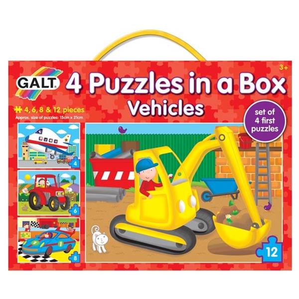 4 Puzzles in a Box - Vehicles (Bild 1 av 2)