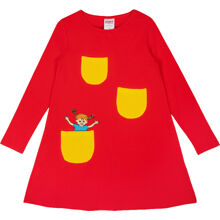 Pippi Basic Klänning Röd 86 cl