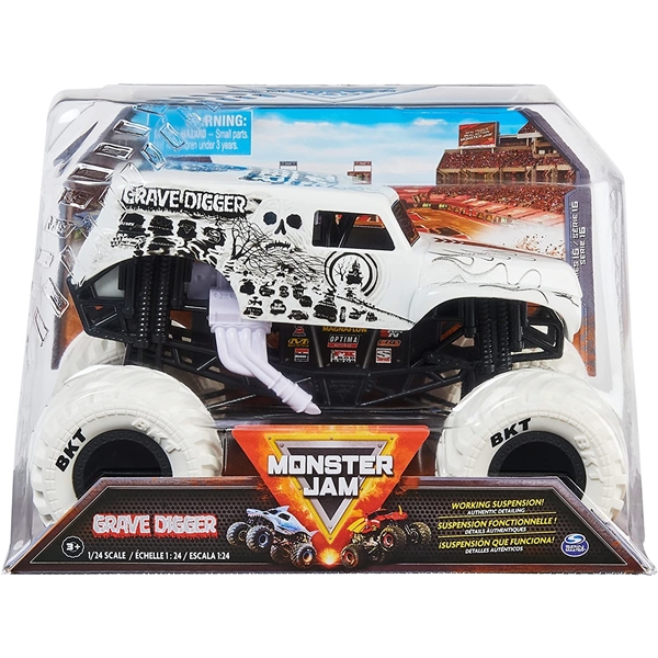 Monster Jam 1:24 Grave Digger White (Bild 2 av 2)