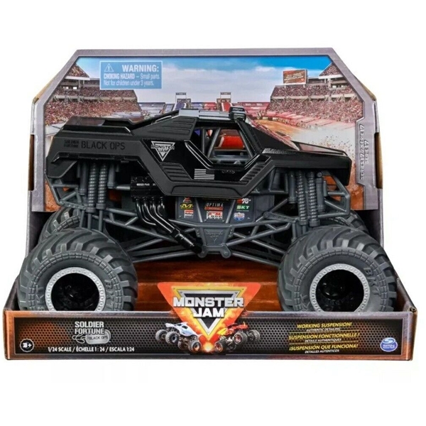 Monster Jam 1:24 Trucks Soldier Fortune Black Ops (Bild 3 av 3)