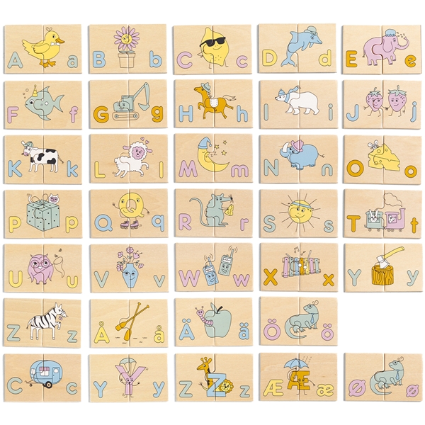 Micki Bokstavspussel & Memory Pastell 68 st (Bild 3 av 4)