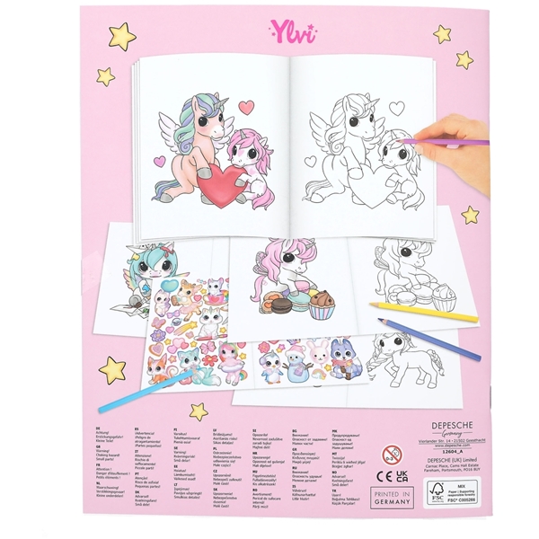 Ylvi & the Minimoomis Unicorn Målarbok (Bild 4 av 6)