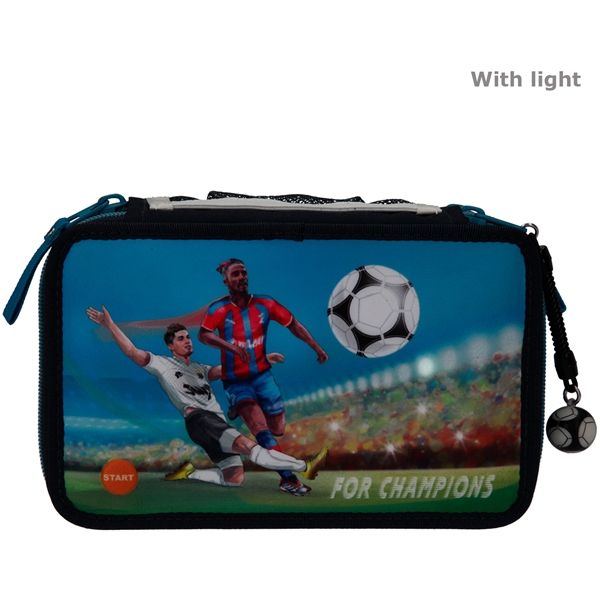 Fotboll Trippelpennfodral med LED (Bild 2 av 4)